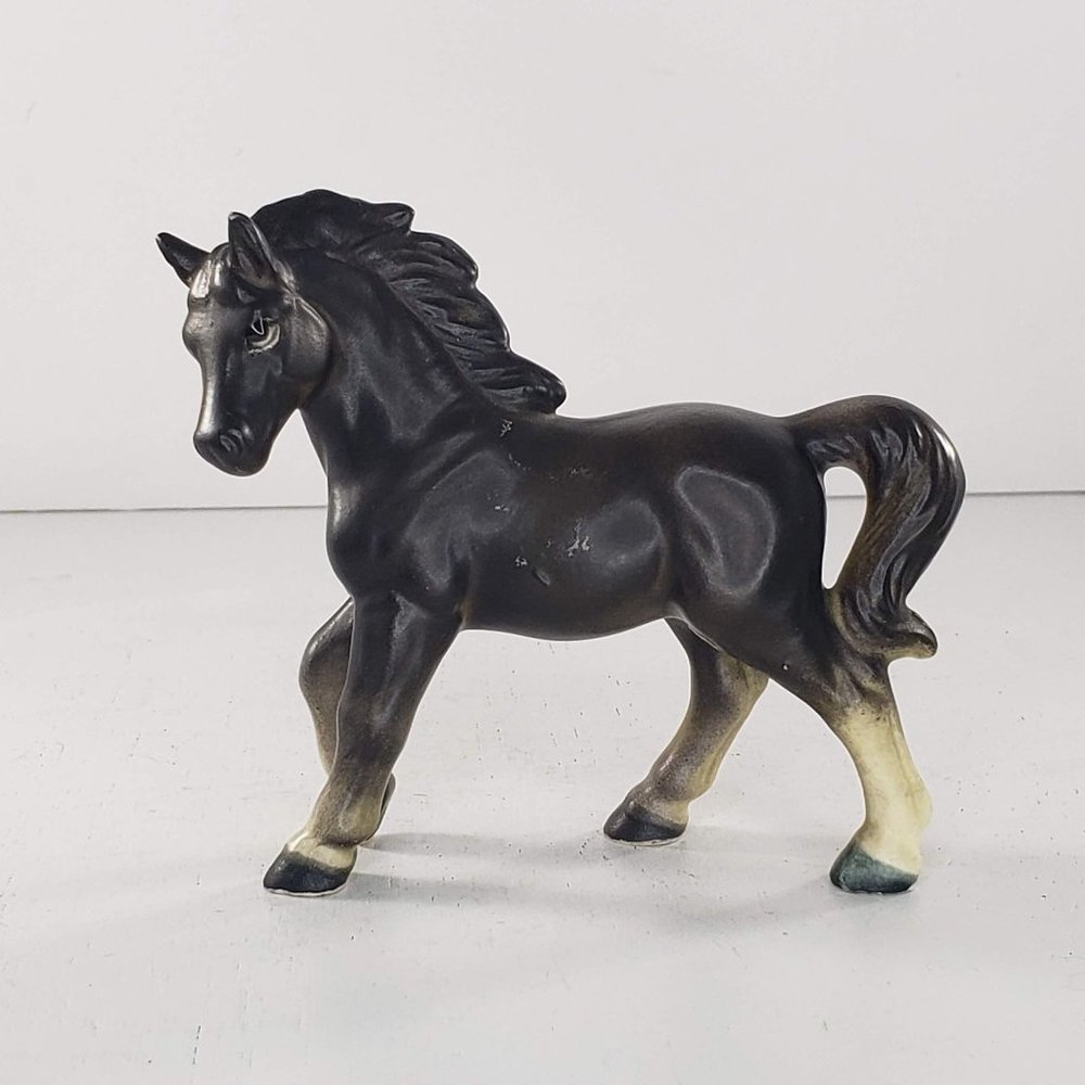 Norleans Japan Horse Foal Figurine Black